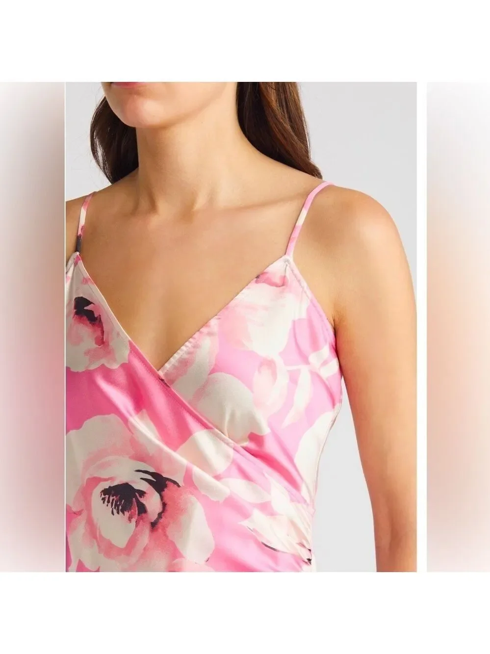 Lulus-Floral Pink Slipdress- size XS-NWT - Picture 6 of 13